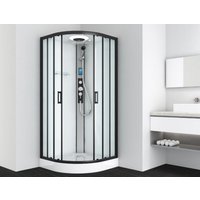 Komplettduschkabine AUSTIN BLACK - mit Schnellmontage 90 x 90 x 215 cm von SANOTECHNIK