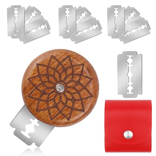 Bäckermesser Teigmesser Brot Schneide Werkzeug Rundbrotmesser mit 10 Klingen Ritzmesser Brot Lame Cutter Brot Lahm Scoring Tool Teigesser Brotmesser für DIY Brotteig Muster Backen Kochen Werkzeug von SANOU