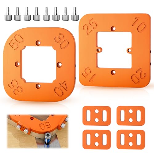 Frässchablone 2 Stück Eckradius-Frässchablonen R10-R50 Frässchablonen für Oberfräse Radius Jig Router Templates Frässchablone Oberfräse Eckradiusfrässchablonen für Holzbearbeitung DIY von SANOU