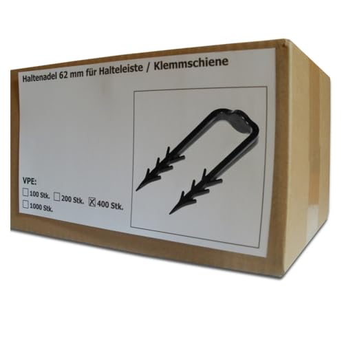 Sanpro Haltenadel für Halteleiste/Klemmschiene, Anzahl 400 Stück, Größe 62 mm (Pack à 400 Stück) von SANPRO