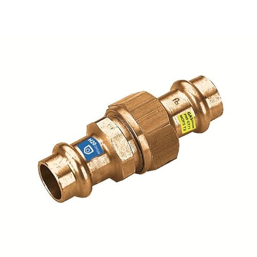 Sanpro Fitting - Pressfitting Kupfer Verschraubung flachdichtend, Größe V 22 (Pressfitting Kupfer Gas Wasser Trinkwasser Heizung Sanitär Fittings Kupferleitung) Größe: V 22 von Sanpro