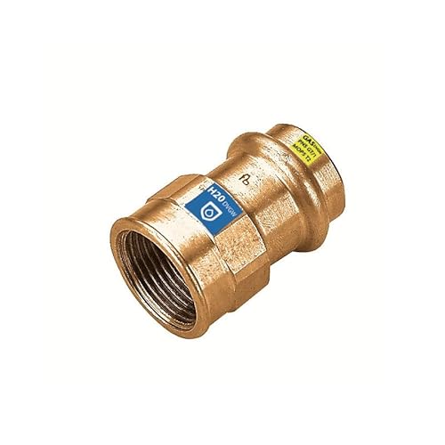 Sanpro Pressfitting Übergang Innengewinde Übergangsmuffe, Größe V 22-1/2" (Kupfer Gas Wasser Trinkwasser Heizung Sanitär Fittings Fitting Kupferleitung) Größe: V 22 von SANPRO