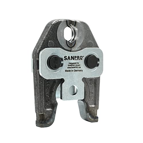 SANPRO Pressbacke/Presszange - Z.B. für Kupfer-Fittings + Kupferrohr Pressen (V12) von Sanpro