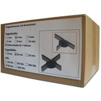 Fugenkreuze mit 1 mm Bodenplatte, Größe 3 mm / Höhe 20 mm, Anzahl 500 Stück (pack à 500 stück) - Sanpro von SANPRO