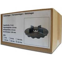 Gummi Plattenlager / Terrassenlager mit Fugenkreuz 4/18 mm, Anzahl 250 Stück (pack à 250 stück) - Sanpro von SANPRO