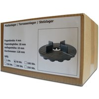 Gummi Plattenlager / Terrassenlager mit Fugenkreuz 4/18 mm, Anzahl 50 Stück (pack à 50 stück) - Sanpro von SANPRO