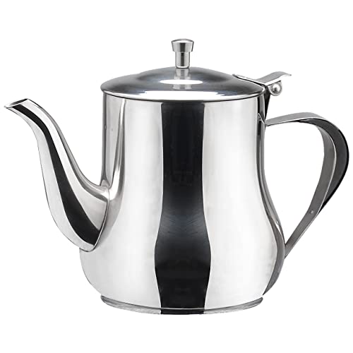 SANQIAHOME Kleine Teekanne aus Edelstahl (Silber, 570 ml) von SANQIAHOME