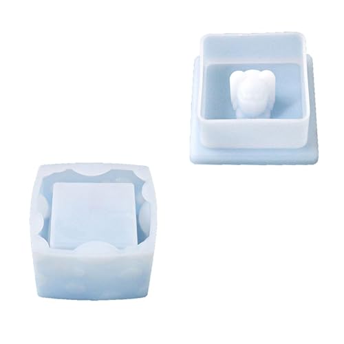 Silikon-Aufbewahrungsbox-Formen mit Deckel, 3D-Epoxidharz, Gießen, Schmuckbehälter, Form für Schmuck, Epoxidharz-Formen von SANRLO