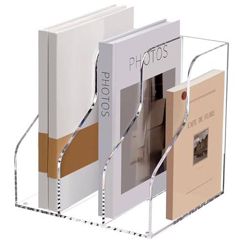 SANRUI Acryl-Aktenordner, transparenter Zeitschriftenhalter mit 3 vertikalen Fächern, Schreibtisch-Organizer für Zuhause, Schule, Büro, Schreibtisch-Bücherregal SANRUI Acryl-Aktenordner, transparenter Zeitschriftenhalter mit 3 vertikalen Fächern, Schreibtisch-Organizer für Zuhause, Schule, Büro, Schreibtisch-Bücherregal von SANRUI