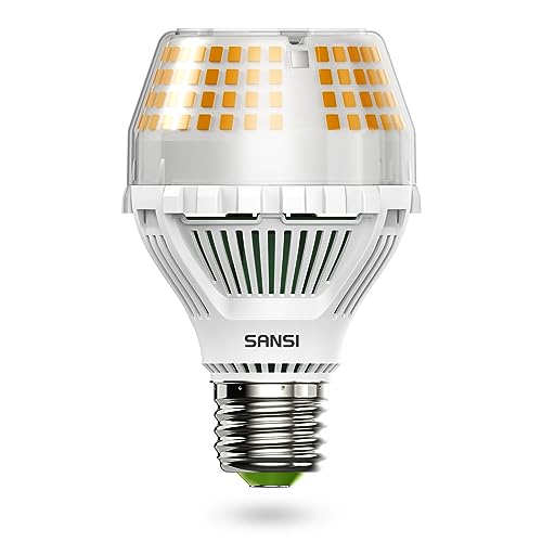 SANSI 25W (ersetzt 250W) E27 LED Lampe, 4000 Lumen 3000K Warmweiß A19 LED Birne, Superhell Energiesparende Leuchtmittel mit 270° Abstrahlwinkel für Küche, Büro, Werkstatt, Garage, Nicht Dimmbar von SANSI