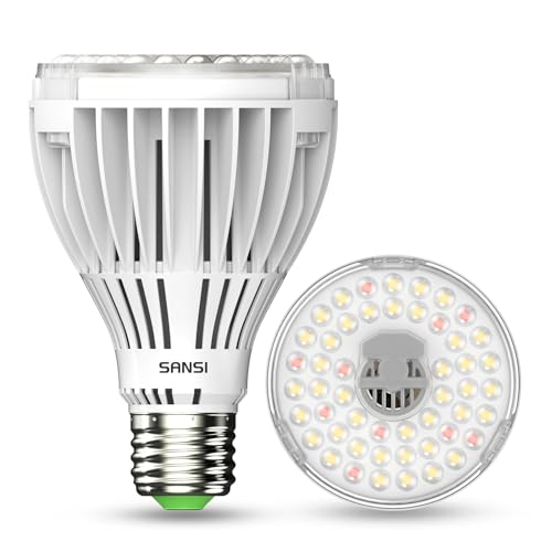 SANSI 30W LED Pflanzenlampe Vollspektrum für Zimmerpflanzen, 250W Äquivalent E27 Pflanzenlicht mit Hohe PPFD, 4000K 660nm Grow Lampe mit 60° Abstrahlwinkel für Sämling, Gemüse, Blumen, Hydrokultur SANSI 30W LED Pflanzenlampe Vollspektrum für Zimmerpflanzen, 250W Äquivalent E27 Pflanzenlicht mit Hohe PPFD, 4000K 660nm Grow Lampe mit 60° Abstrahlwinkel für Sämling, Gemüse, Blumen, Hydrokultur von SANSI