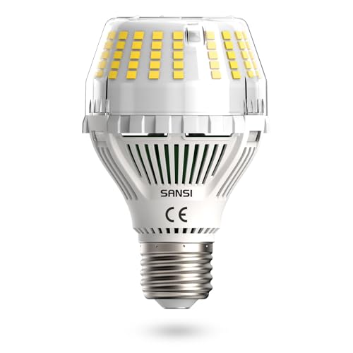 SANSI E27 LED Lampe, 20W (ersetzt 200W Glühbirne) Energiesparende LED Leuchtmittel, 3000 Lumen 5000K Tageslichtweiß, A19 Birne für Küche, Büro, Schlafzimmer, Garage, Nicht Dimmbar von SANSI