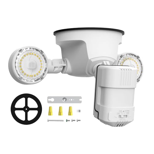 SANSI LED Aussenstrahler mit Bewegungsmelder Außen Strahler 15W 20000 Lumen Superhell Fluter IP65 Aussenleuchte Wandleuchte Weiß für Garten, Garage, Hof von SANSI