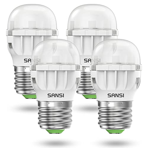 SANSI LED Kühlschrank Glühbirne 60W Äquivalent, A11 Kleingerätebirne, 7W Tageslichtweiß 5000K 800 Lumen Hochhelligkeit E27 LED Glühbirne für Heimbeleuchtung, 4er Pack, nicht dimmbar von SANSI