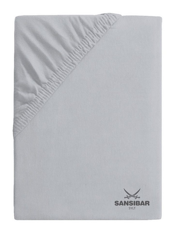 Spannbettlaken Topperbezug SANSIBAR Jersey (BL 140x200 cm) BL 140x200 cm grau, Sansibar Sylt von Sansibar Sylt