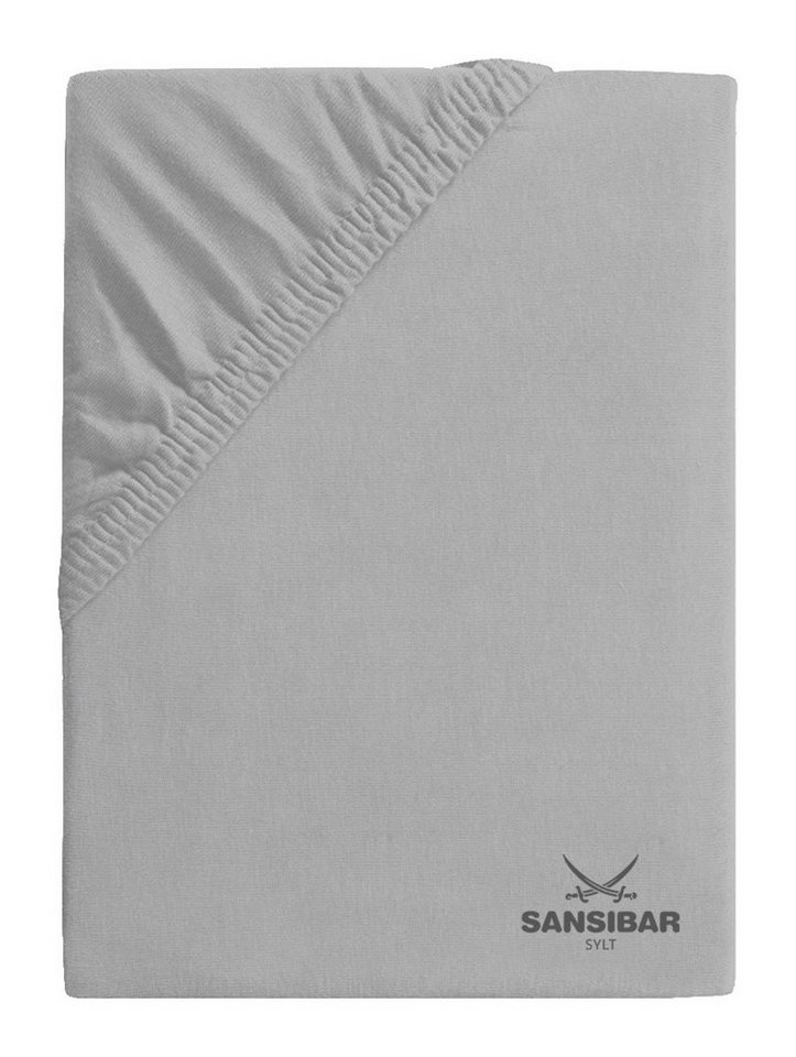 Spannbettlaken Topperbezug SANSIBAR Jersey (BL 140x200 cm) BL 140x200 cm grau, Sansibar Sylt von Sansibar Sylt