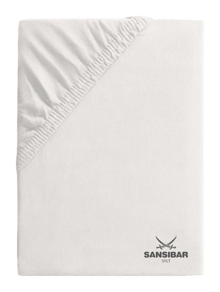 Spannbettlaken Topperbezug SANSIBAR Jersey (BL 140x200 cm) BL 140x200 cm weiß, Sansibar Sylt von Sansibar Sylt