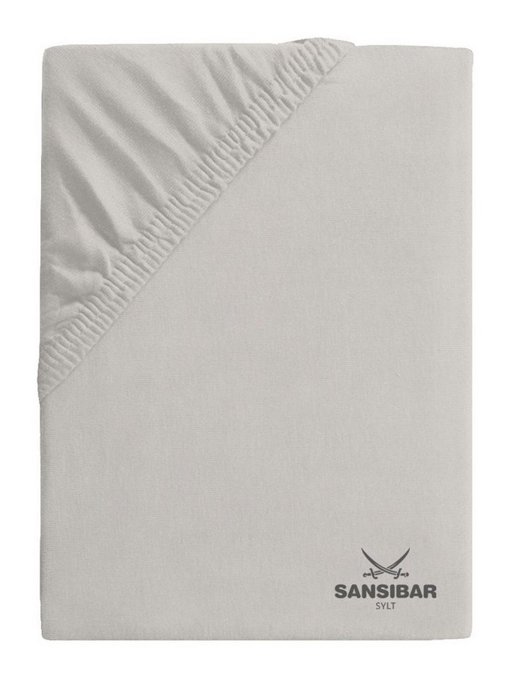 Spannbettlaken Topperbezug SANSIBAR Jersey (BL 180x200 cm) BL 180x200 cm grau, Sansibar Sylt von Sansibar Sylt