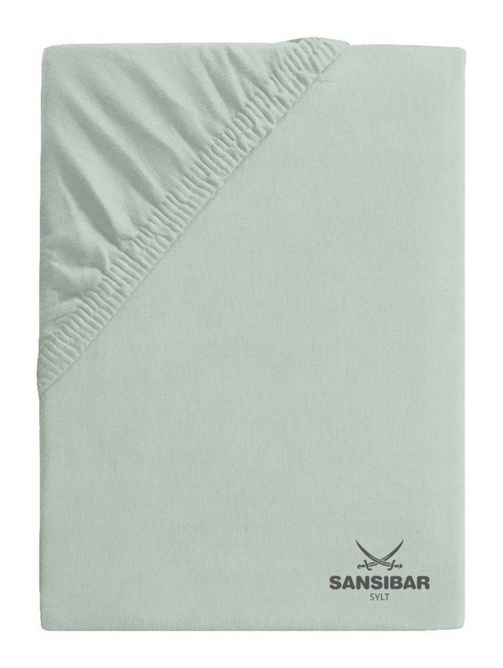 Spannbettlaken Topperbezug SANSIBAR Jersey (BL 180x200 cm) BL 180x200 cm grün, Sansibar Sylt von Sansibar Sylt