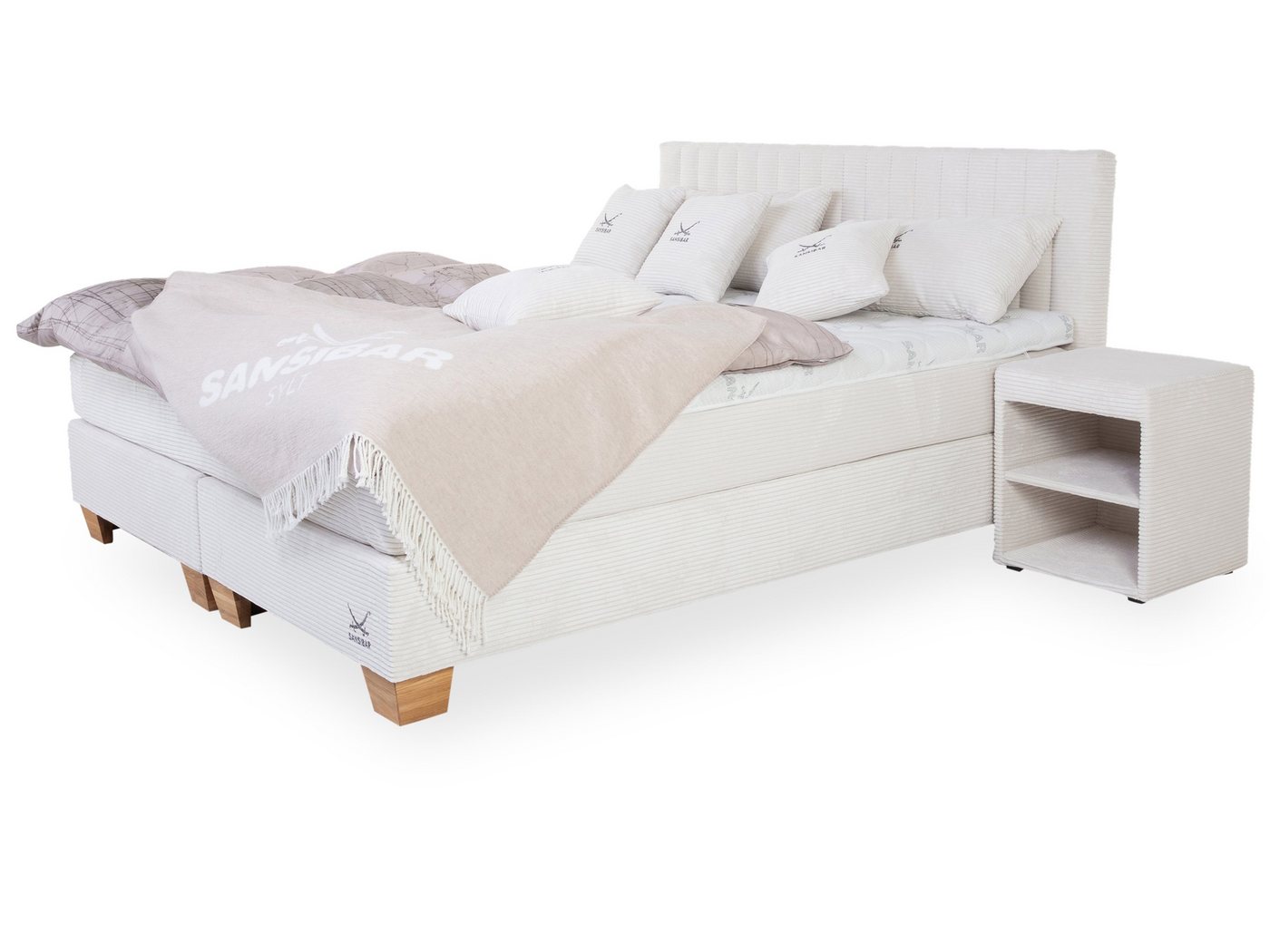 SANSIBAR Living Boxspringbett Boxspringbett SANSIBAR BILLUND (LF 180x200 cm) LF 180x200 cm von SANSIBAR Living