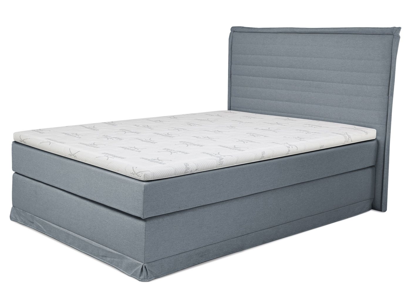 SANSIBAR Living Boxspringbett Boxspringbett SANSIBAR LANGEOOG blau Box-Spring-Bett Doppelbett von SANSIBAR Living