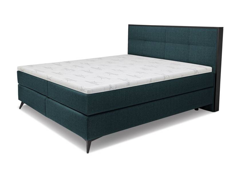 SANSIBAR Living Boxspringbett Boxspringbett SANSIBAR LANGEOOG blau Box-Spring-Bett Doppelbett von SANSIBAR Living