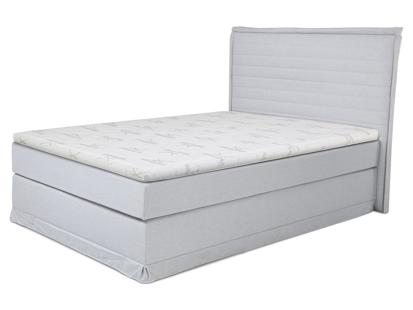 SANSIBAR Living Boxspringbett Boxspringbett SANSIBAR LANGEOOG grau Box-Spring-Bett Doppelbett von SANSIBAR Living