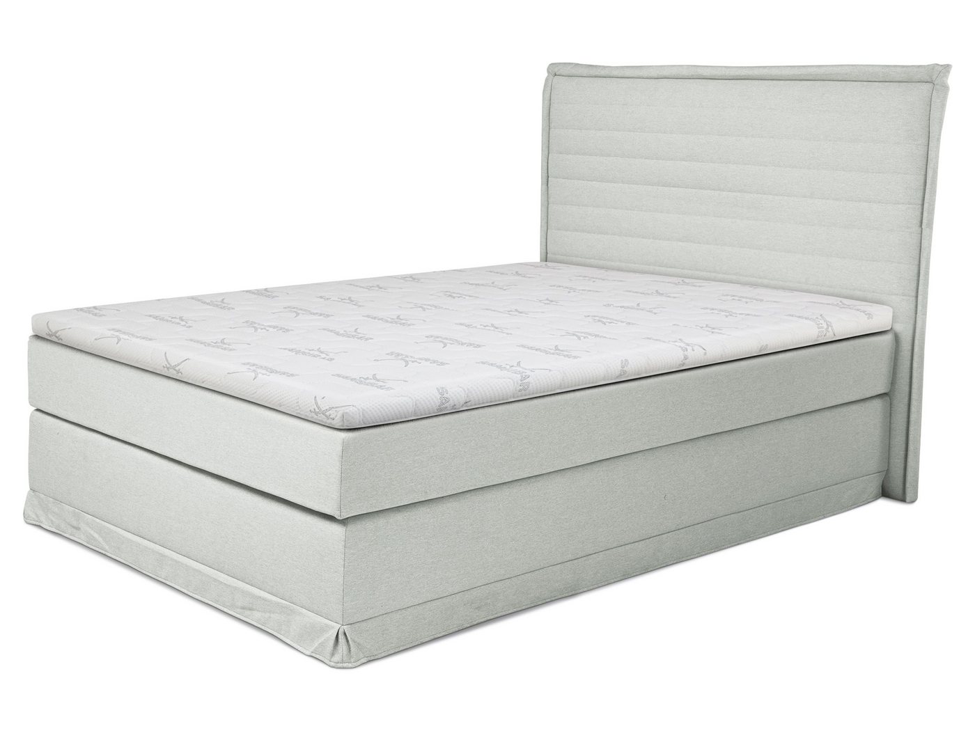 SANSIBAR Living Boxspringbett Boxspringbett SANSIBAR LANGEOOG silber Box-Spring-Bett Doppelbett von SANSIBAR Living