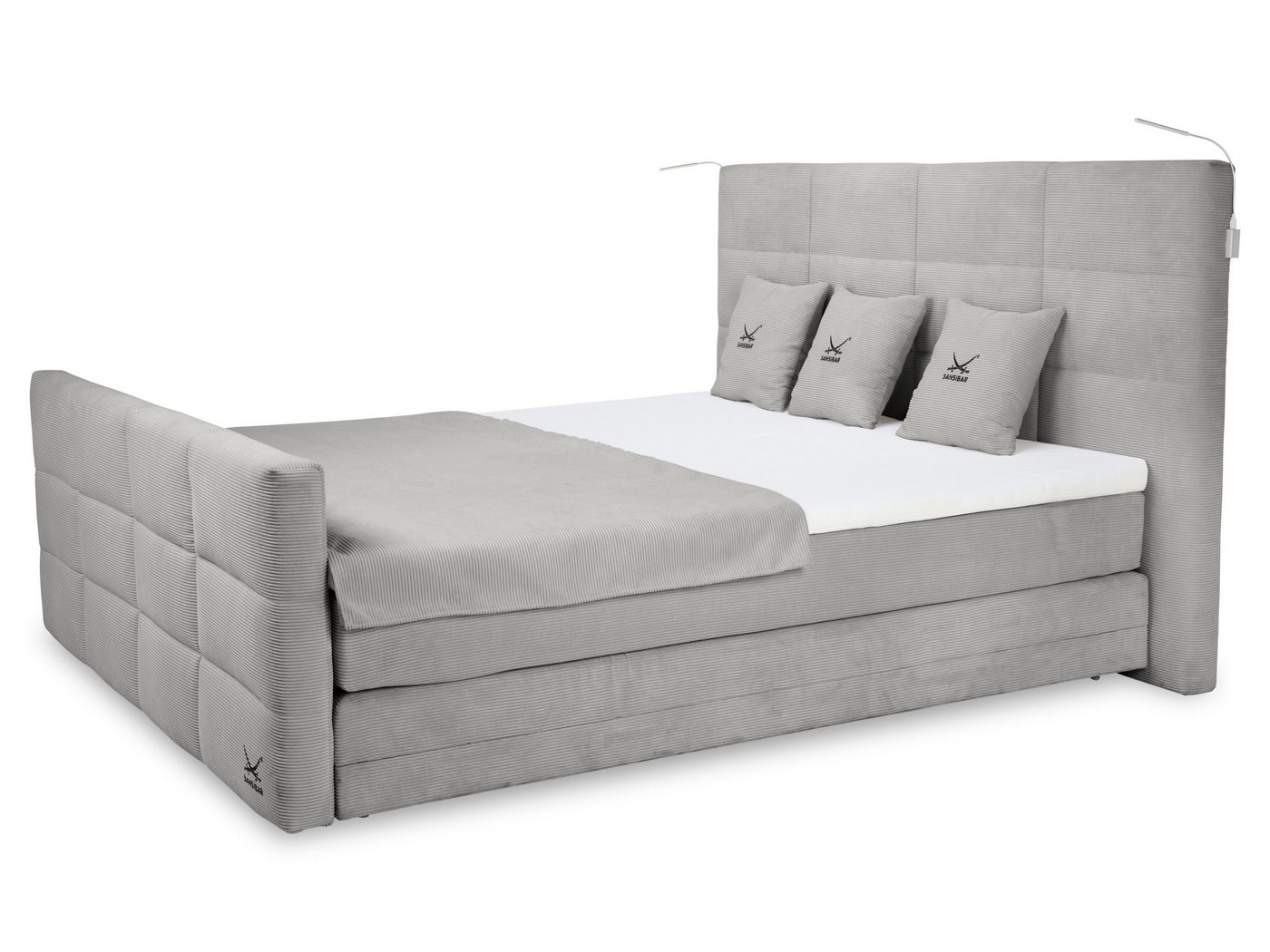 SANSIBAR Living Boxspringbett Boxspringbett SANSIBAR BILLUND Box-Spring-Bett Doppelbett von SANSIBAR Living