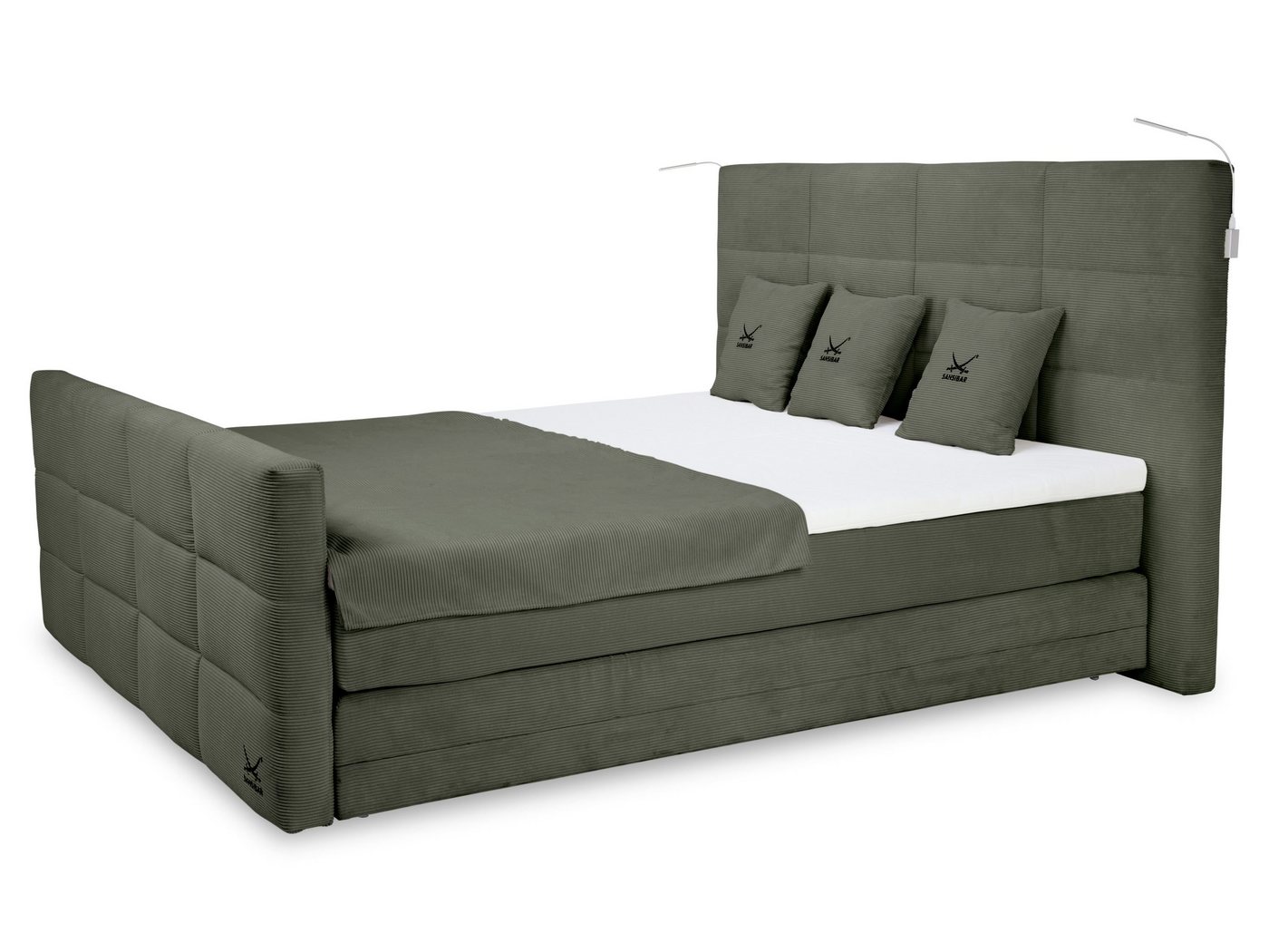 SANSIBAR Living Boxspringbett Boxspringbett SANSIBAR BILLUND Box-Spring-Bett Doppelbett von SANSIBAR Living