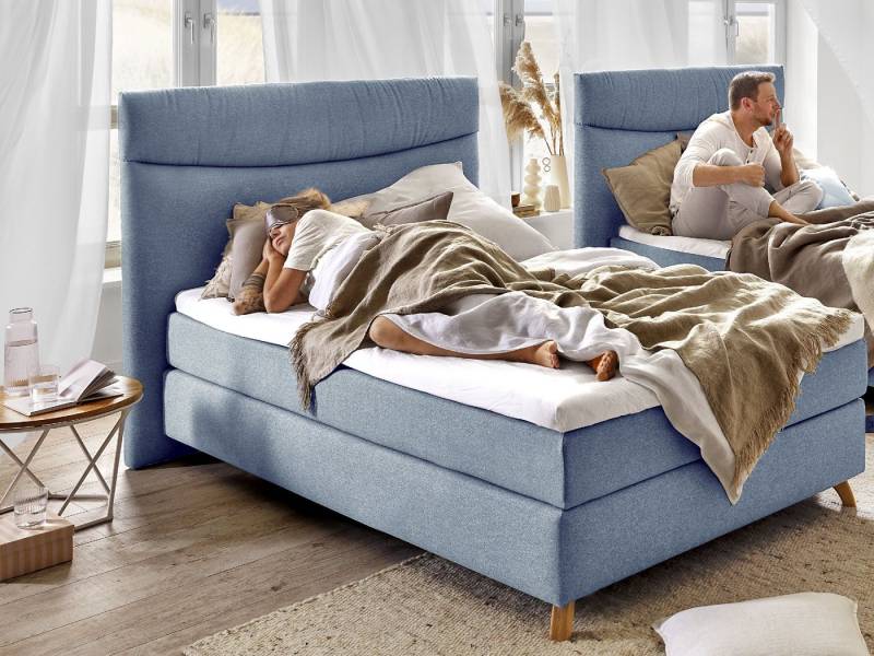 SANSIBAR Living Boxspringbett Boxspringbett SANSIBAR Langeoog Box-Spring-Bett Doppelbett von SANSIBAR Living