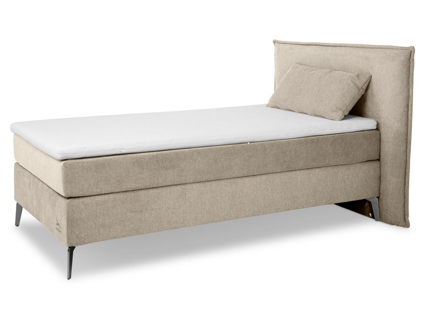 SANSIBAR Living Boxspringbett Boxspringbett SANSIBAR VIBORG 3590 beige Box-Spring-Bett Doppelbett von SANSIBAR Living
