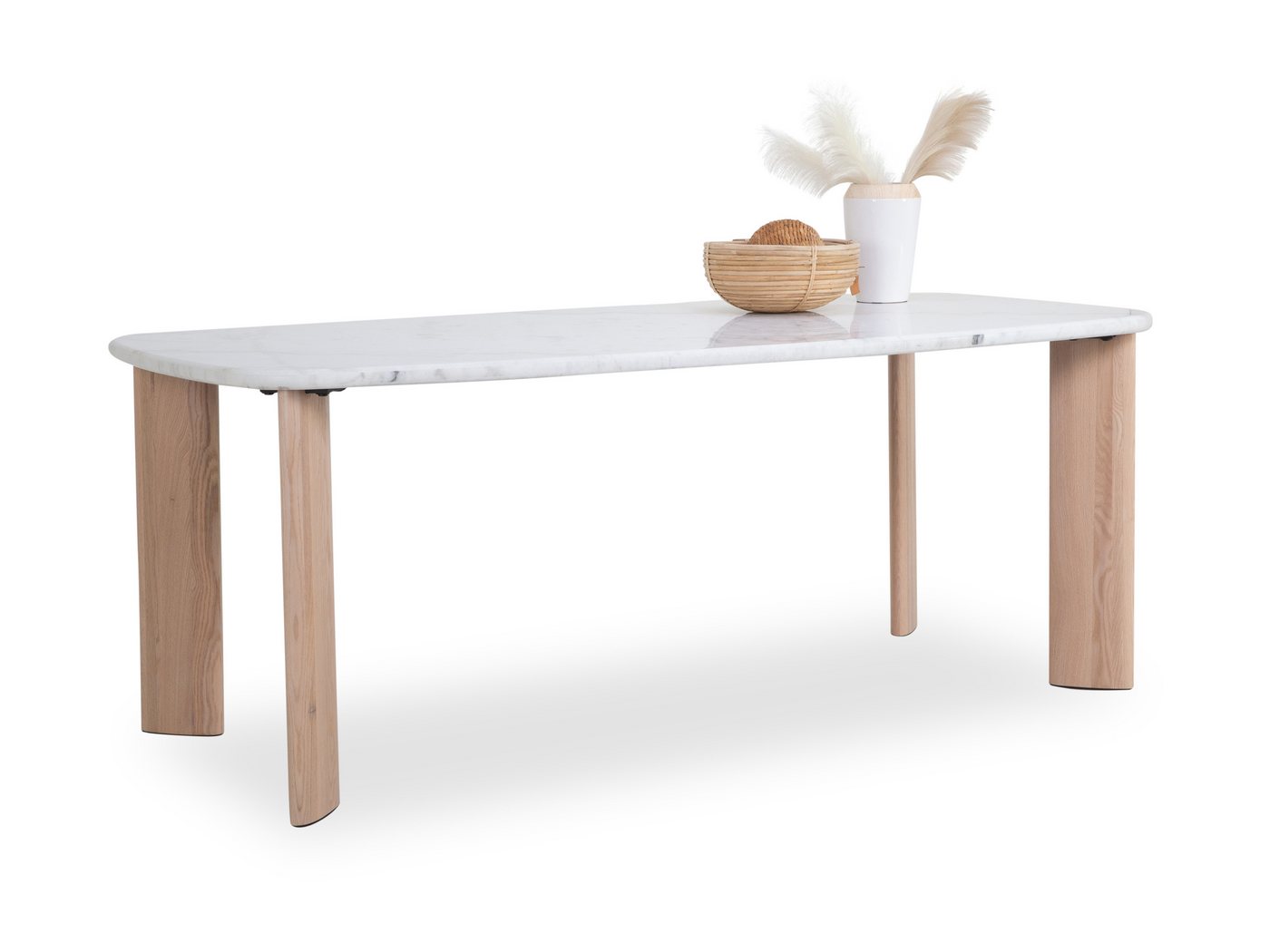SANSIBAR Living Esstisch Esstisch SANSIBAR HALBJERG BHT 200x76x100 cm weiß Esszimmertisch von SANSIBAR Living