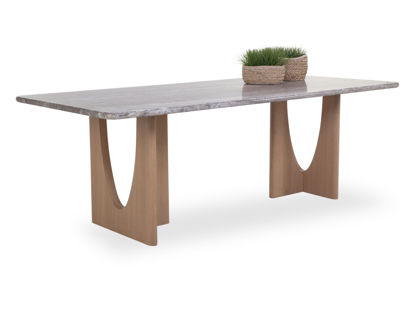 SANSIBAR Living Esstisch Esstisch SANSIBAR LENDUM BHT 220x76x100 cm grau Esszimmertisch von SANSIBAR Living
