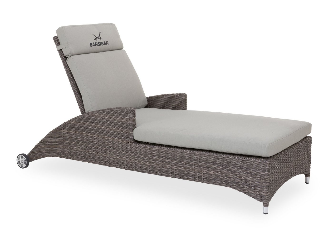 SANSIBAR Living Gartenliege Gartenliege SANSIBAR LIST (LBH 188x68x85 cm) LBH 188x68x85 cm braun von SANSIBAR Living