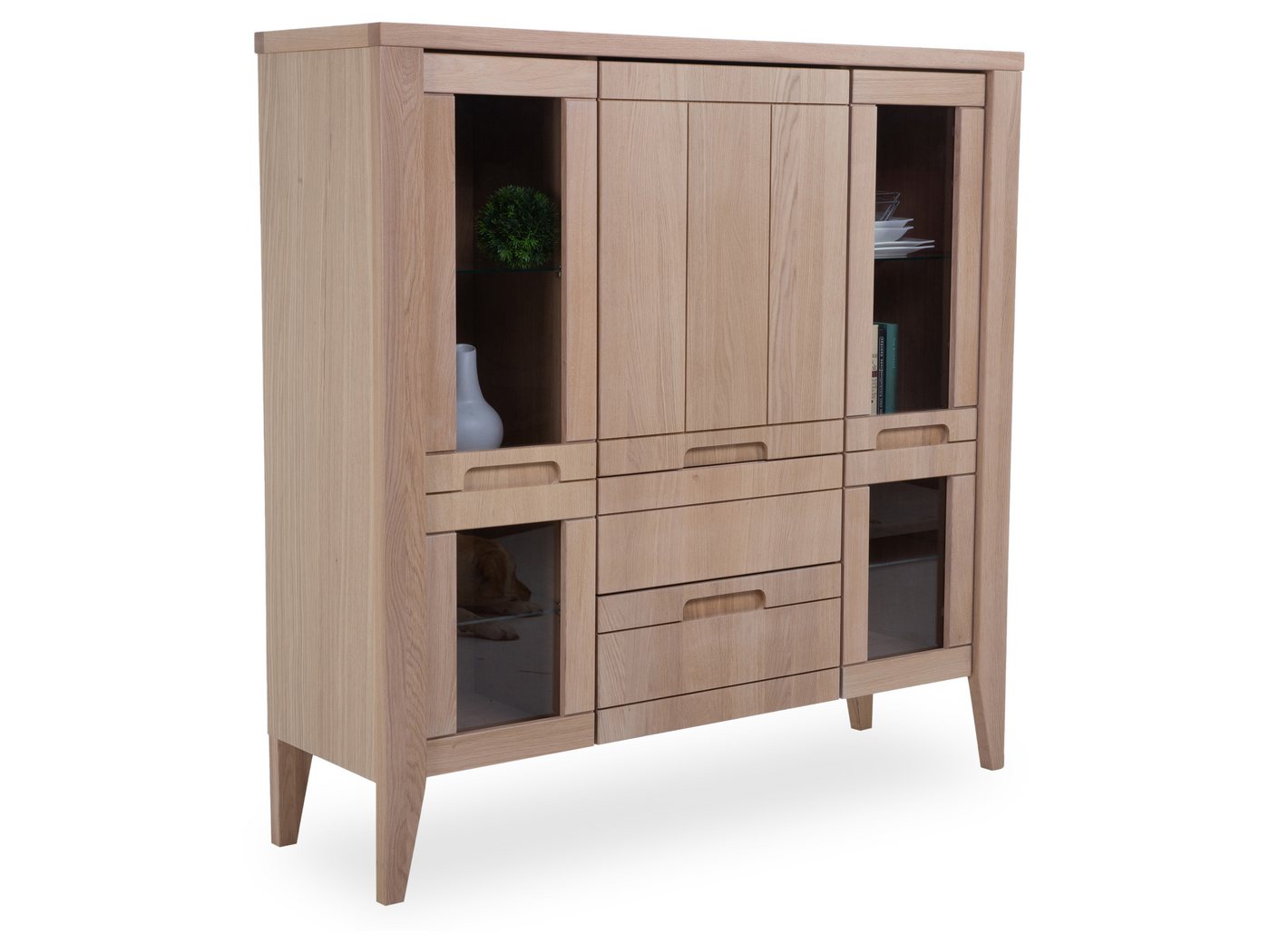 SANSIBAR Living Highboard Highboard SANSIBAR DORNUM BHT 145x144x43 cm braun Hochkommode SANSIBAR Living Highboard Highboard SANSIBAR DORNUM BHT 145x144x43 cm braun Hochkommode von SANSIBAR Living