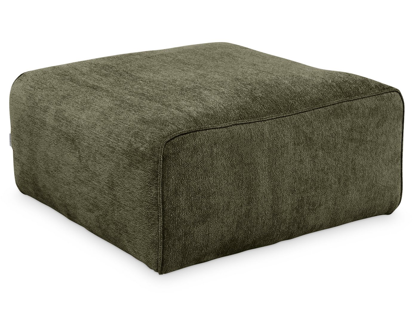 SANSIBAR Living Sitzhocker Hocker 90x90 SANSIBAR BERGEN (BHT 90x43x90 cm) BHT 90x43x90 cm grün von SANSIBAR Living