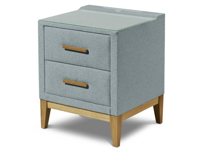 SANSIBAR Living Nachttisch Nachtkonsole SANSIBAR NORDEN BHT 45x57x50 cm türkis Nachttisch von SANSIBAR Living