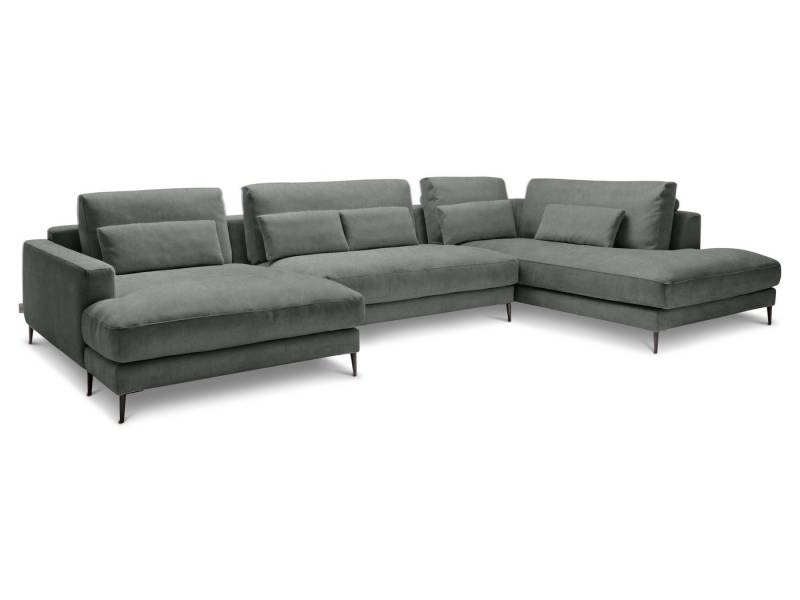 SANSIBAR Living Polsterecke Polsterecke SANSIBAR RÖMÖ U-F 170x223 cm grau Ecksofa Wohnlandschaft von SANSIBAR Living