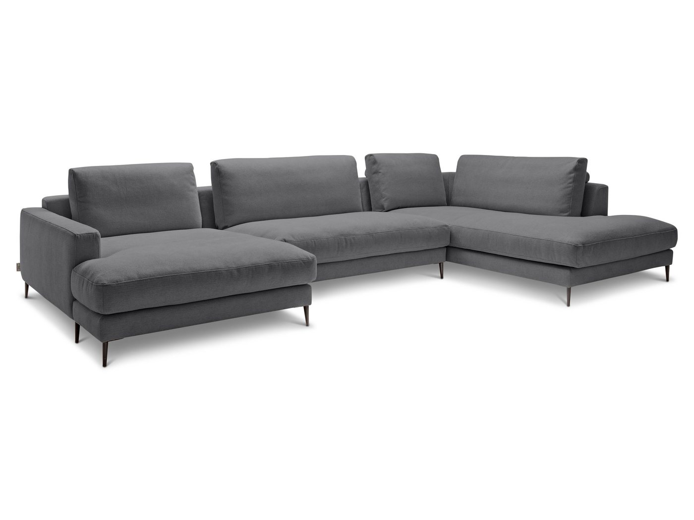 SANSIBAR Living Polsterecke Polsterecke SANSIBAR RÖMÖ U-F 170x223 cm grau Ecksofa Wohnlandschaft von SANSIBAR Living