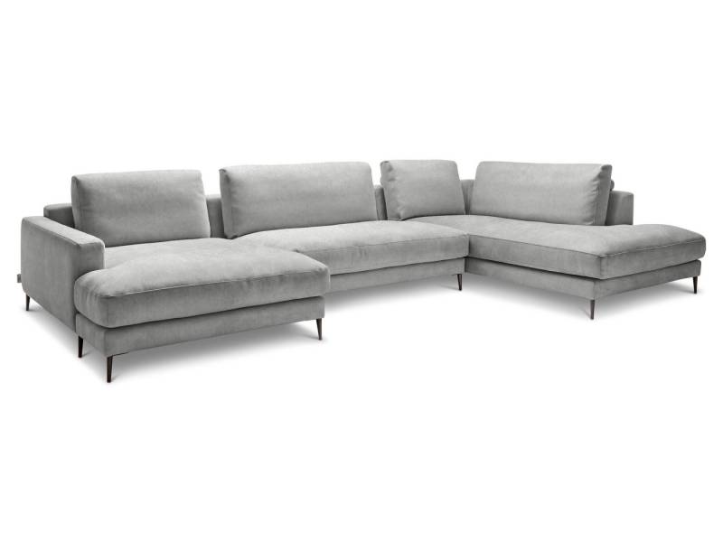 SANSIBAR Living Polsterecke Polsterecke SANSIBAR RÖMÖ U-F 170x223 cm silber Ecksofa von SANSIBAR Living