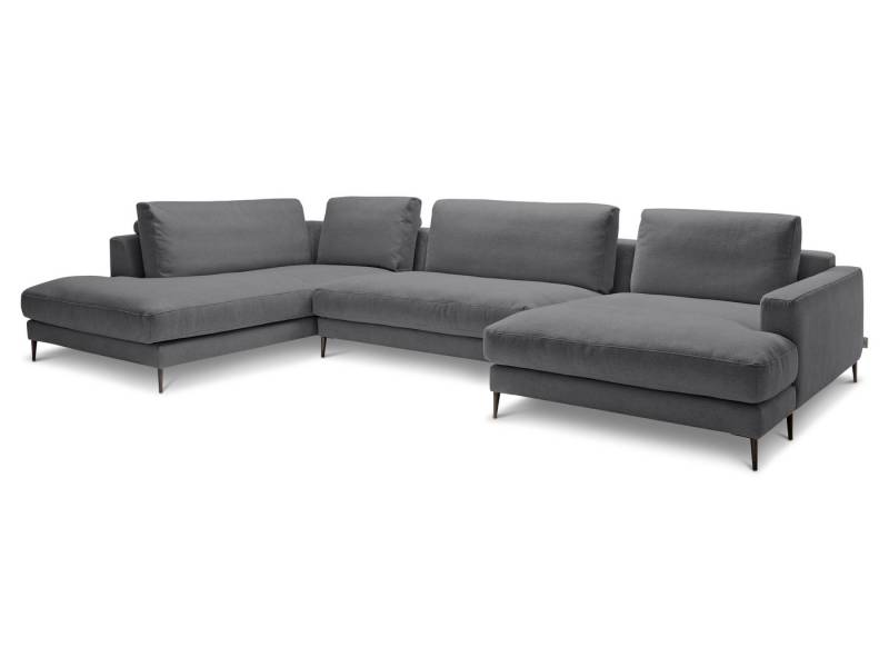 SANSIBAR Living Polsterecke Polsterecke SANSIBAR RÖMÖ U-F 223x170 cm grau Ecksofa Wohnlandschaft von SANSIBAR Living