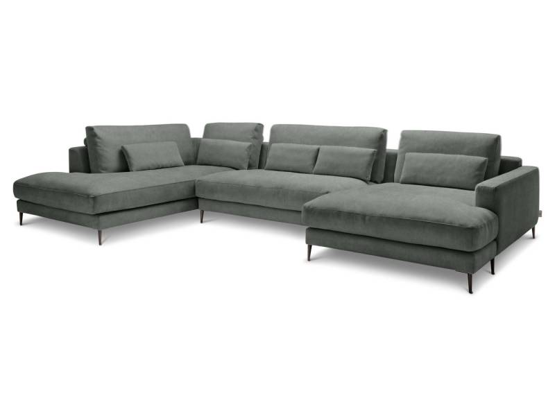 SANSIBAR Living Polsterecke Polsterecke SANSIBAR RÖMÖ U-F 223x170 cm grau Ecksofa Wohnlandschaft von SANSIBAR Living