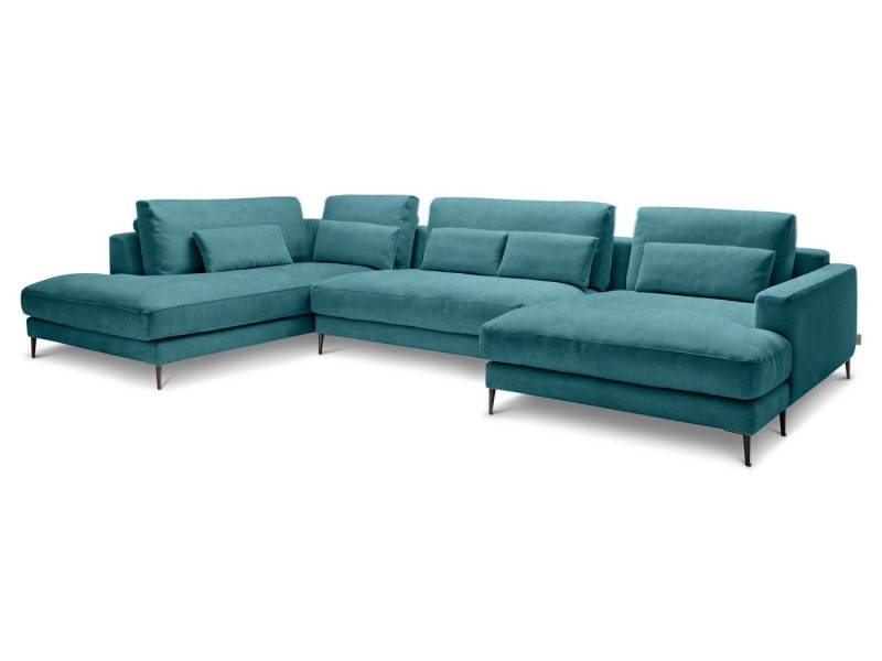 SANSIBAR Living Polsterecke Polsterecke SANSIBAR RÖMÖ U-F 223x170 cm türkis Ecksofa von SANSIBAR Living