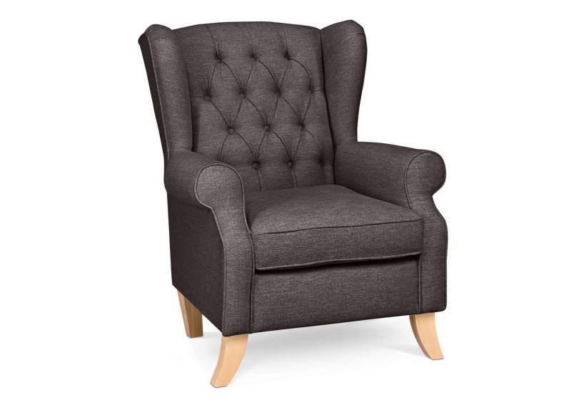SANSIBAR Living Sessel Sessel SANSIBAR BINZ BHT 75x102x90 cm grau von SANSIBAR Living