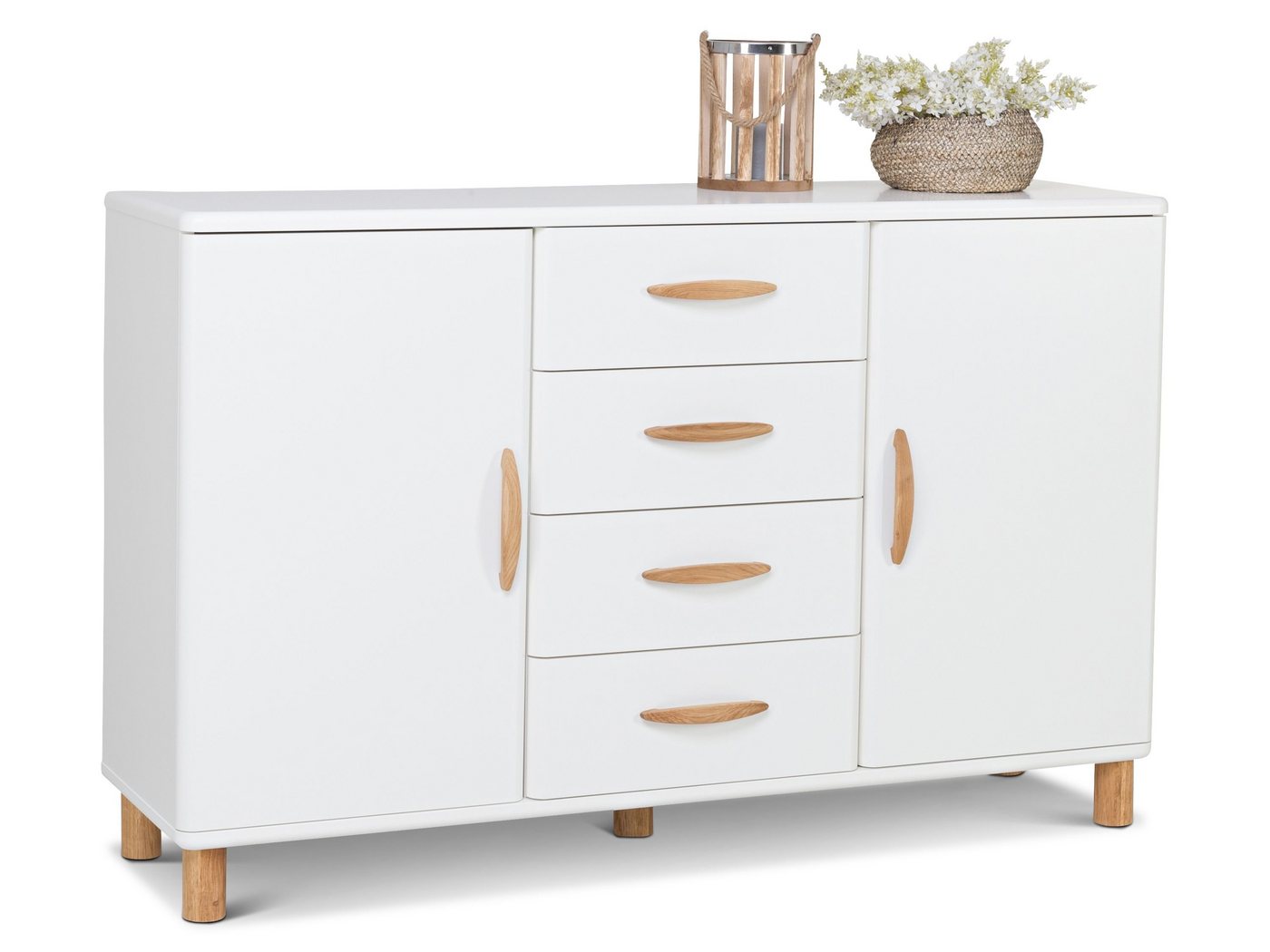 SANSIBAR Living Sideboard Sideboard SANSIBAR KLIFF (BHT 146x92x41 cm) BHT 146x92x41 cm weiß von SANSIBAR Living