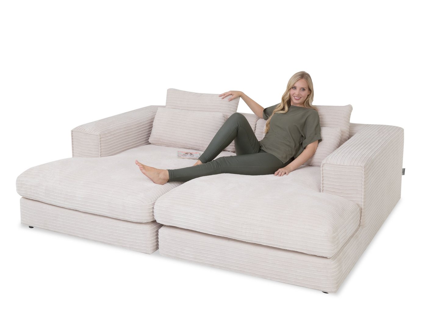 SANSIBAR Living Sofa Megasofa SANSIBAR NORDENHAM BHT 226x84x176 cm beige Bigsofa Couch von SANSIBAR Living