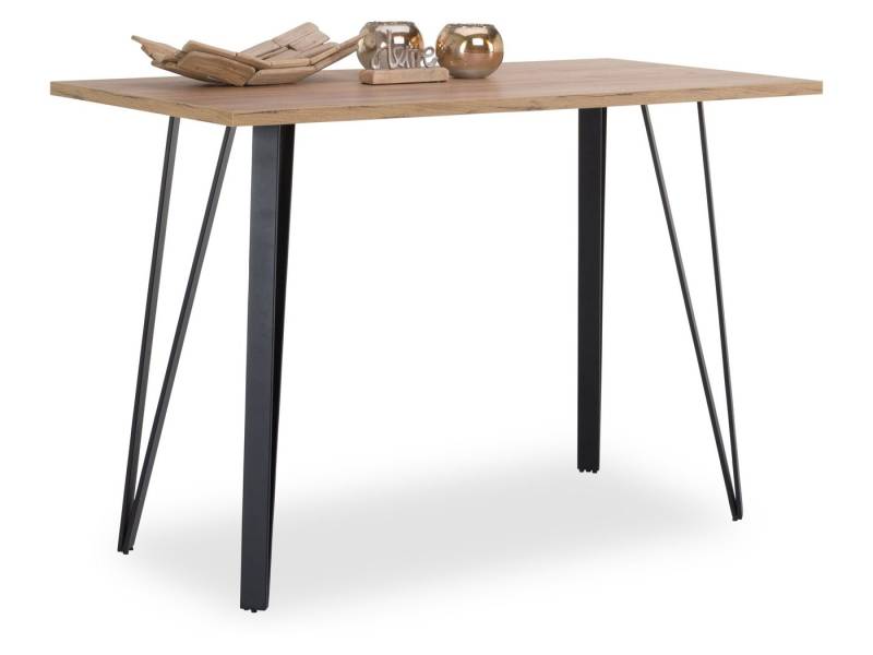 SANSIBAR Living Esstisch Tresentisch SANSIBAR BÜSUM LBH 140x70x93 cm orange Stehtisch von SANSIBAR Living