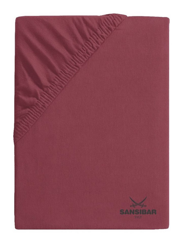 Spannbettlaken Spannbettlaken SANSIBAR Jersey (BL 180x200 cm) BL 180x200 cm rot, Sansibar Sylt von Sansibar Sylt