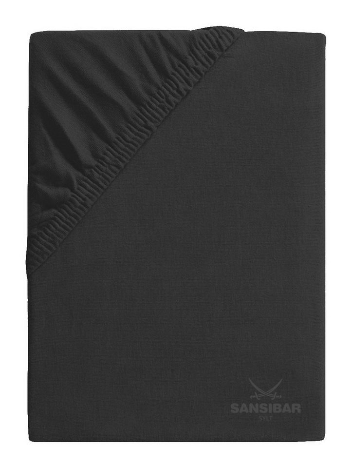 Spannbettlaken Spannbettlaken SANSIBAR Jersey (BL 180x200 cm) BL 180x200 cm schwarz, Sansibar Sylt von Sansibar Sylt